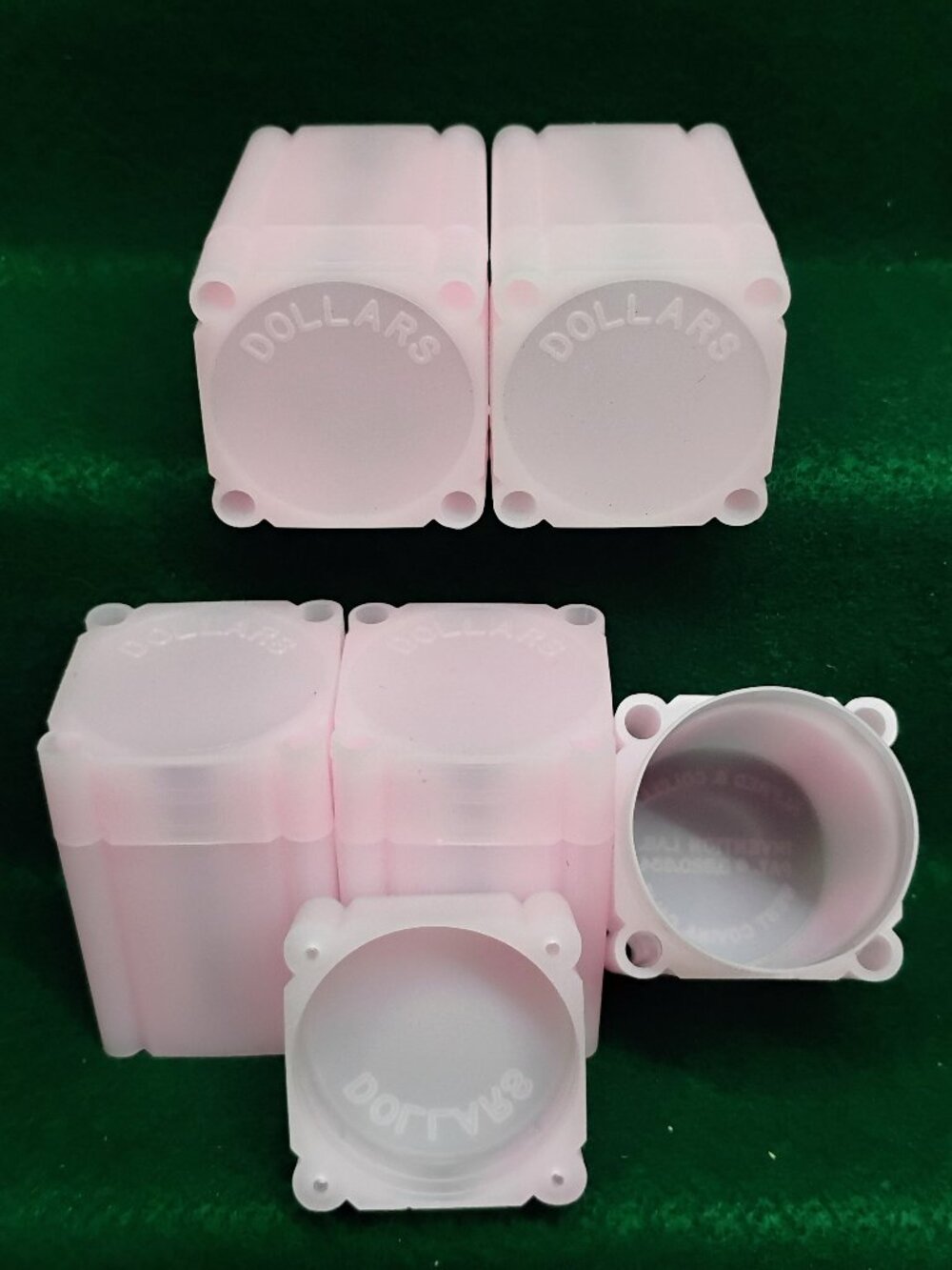 (5) US Morgan Peace Ike Dollar Storage Tubes US Silver $ Coin Roll Holder Square